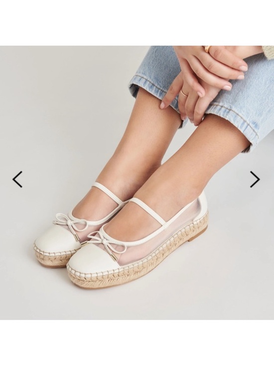 Dolce Vita Shoes - Dolce Vita Cream Mary Jane Espadrille Flats with Bow